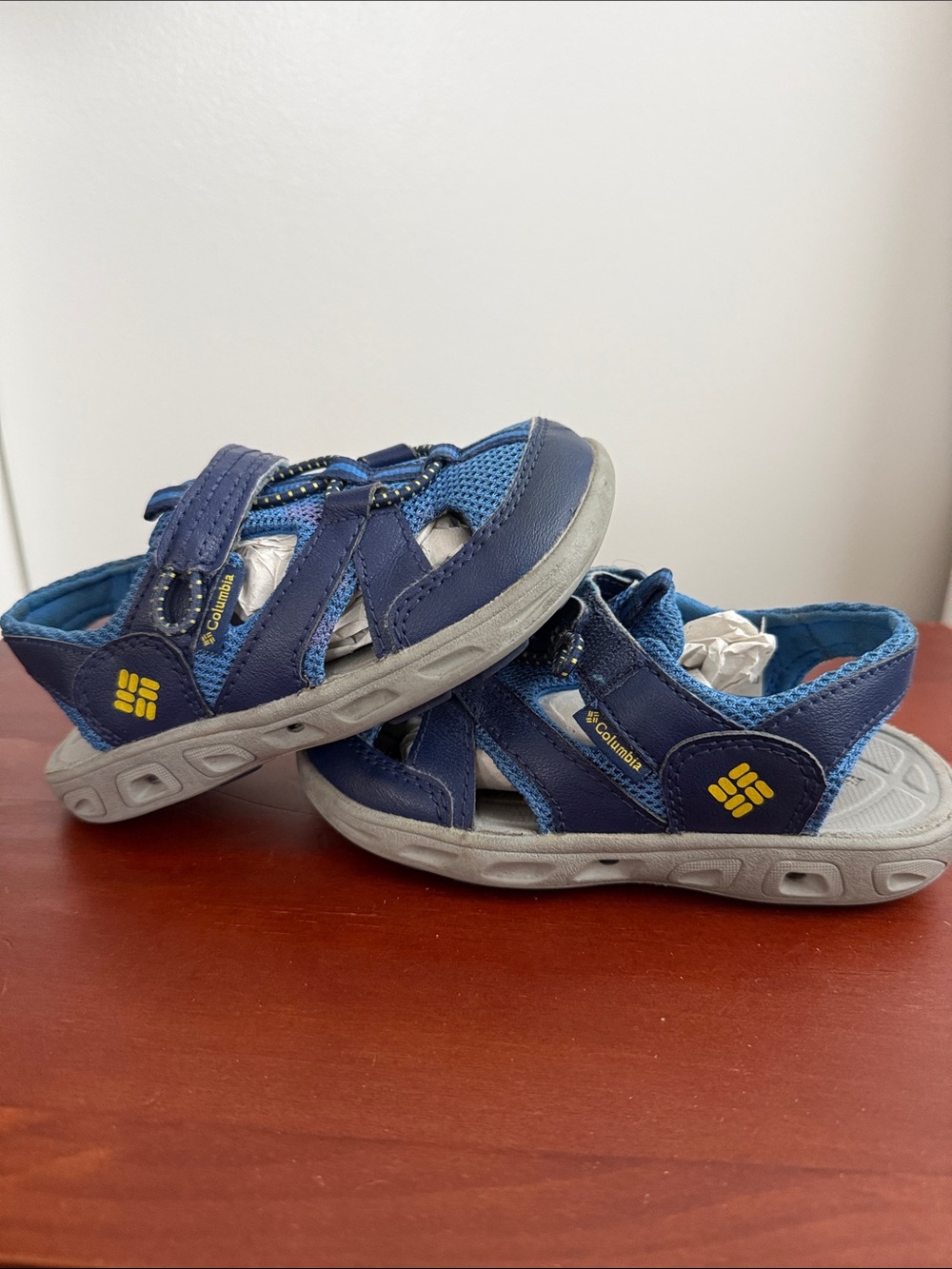 Shoes - Kids - Columbia - Size 11 - Navy and Yellow Outdoor Sandals